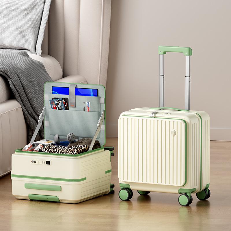 2025 New Style Spinner Suitcase: Lightweight 18" Carry-on with Combination Lock