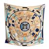 NINA SOLOR Carousel Silk Wool Large Square Scarf
