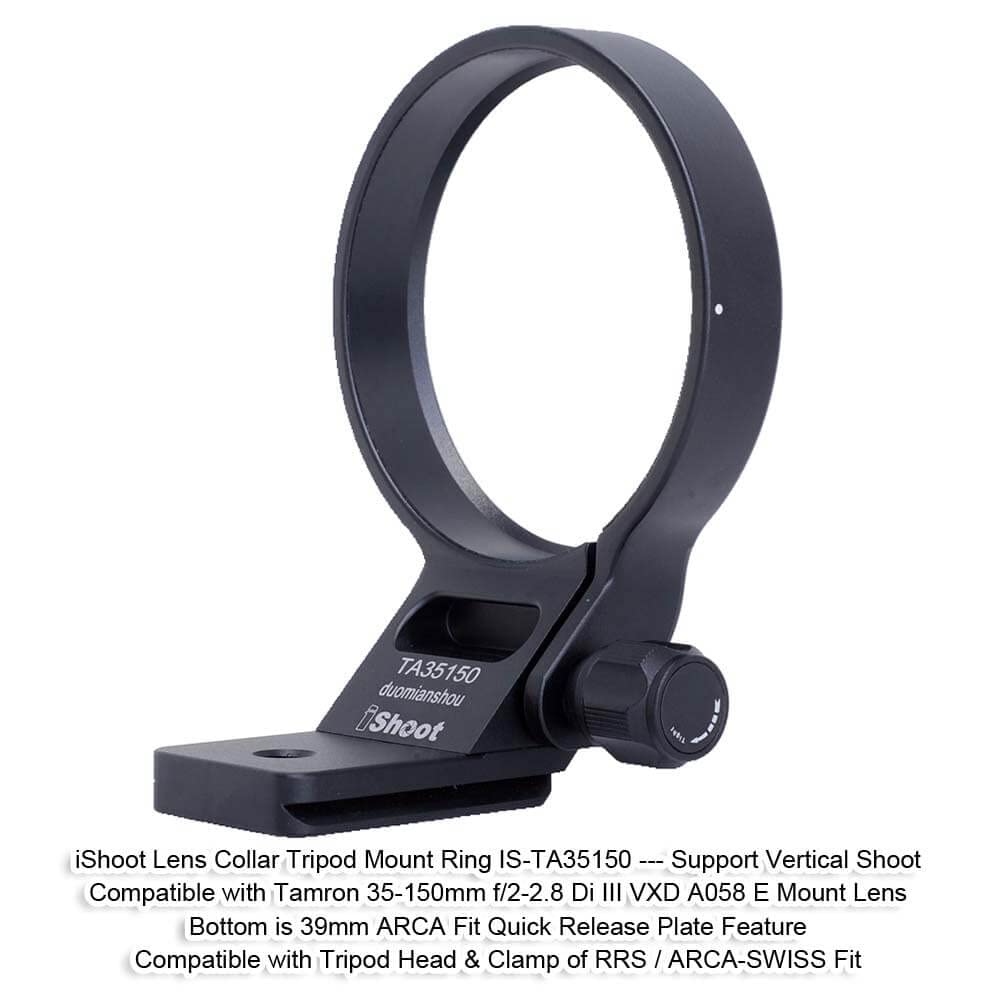 iShoot Lens Support Lens Bracket Tripod Camera Tripod Mount Compatible with Tamron Di III VXD A058 E Bottom Quick Release Plate with Compatible with