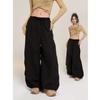 2025 Spring/Summer Parachute Cargo Sweatpants: Casual Wide-Leg, Elastic Waist