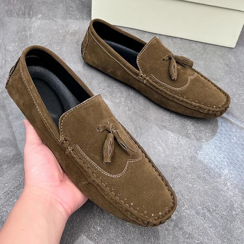 New Loafers Men Casual Shoes Tassel Brogue Big Size Driving Shoes Men Loafers Moccasins Breathable Slip on Loafers for Men