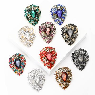 Vintage Crystal Glass Brooch for Women Rhinestone Pins Party Gifts Banquet Jewellery Accessories
