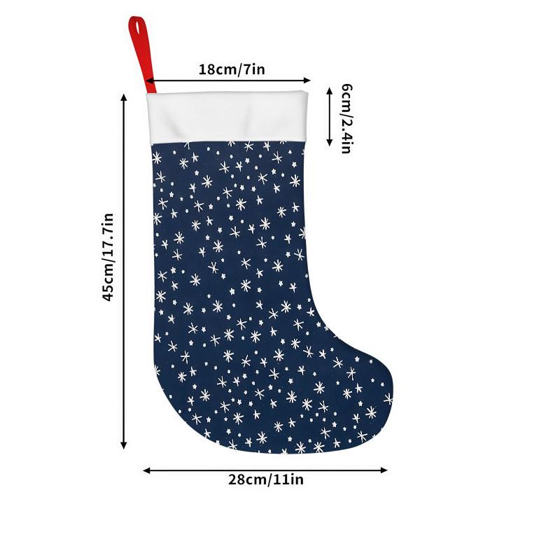 Christmas decoration fireplace hanging stockingChristmas Stockings 1pc 45.72 cm, Starry Night Blue Printed Sof