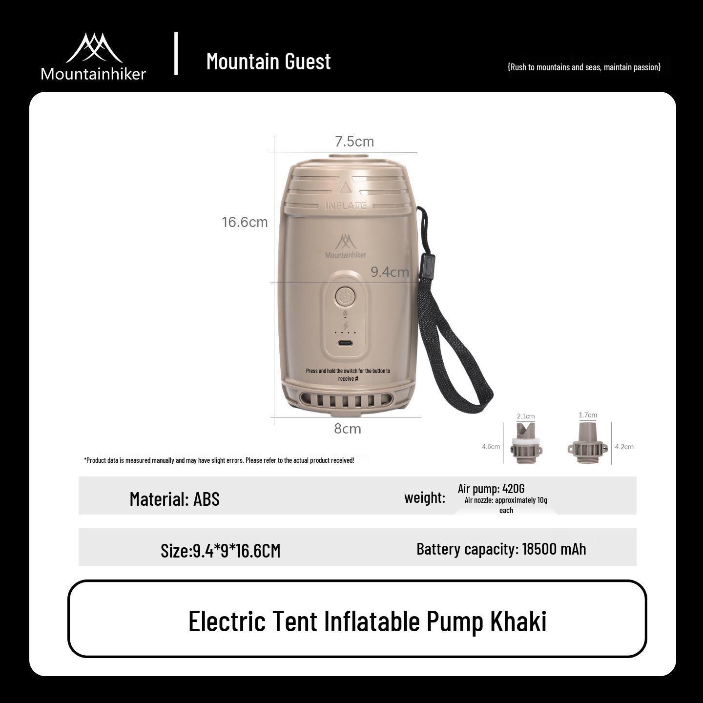 High-Power Portable Electric Tent Pump - Automatic, Multi-Functional, Inflatable Outdoor Use