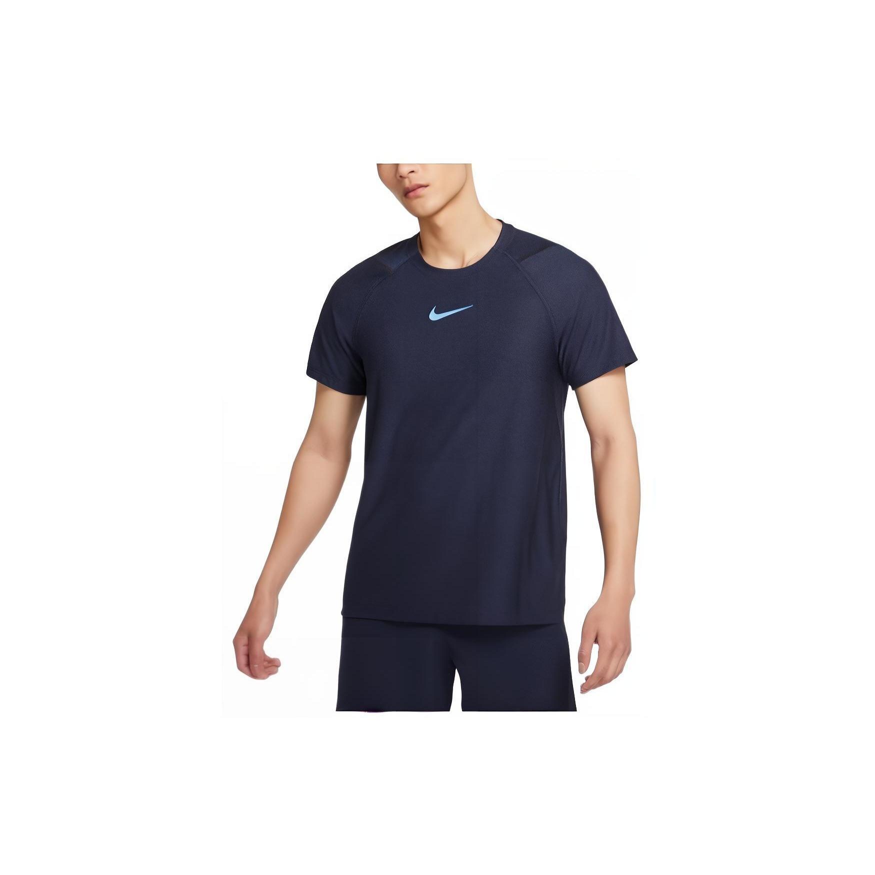Men s Nike Athleisure Casual Sports Breathable Round Neck Short Sleeve Navy Blue T-Shirt CU4990-451 XXL