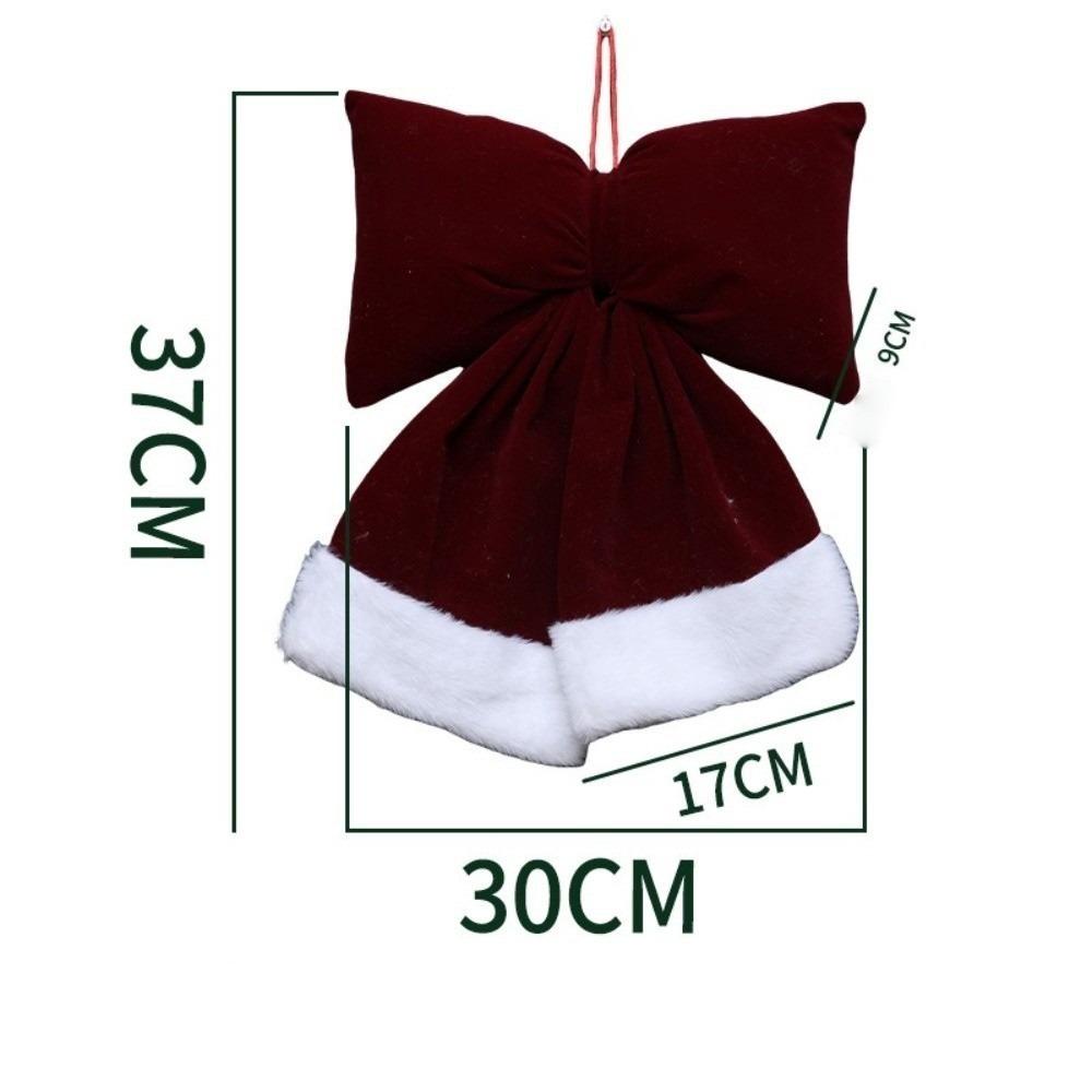 New Bowknot Bowknot Pendant Red Green Creative Xmas Tree Charm DIY Xmas Tree Ornament New Year