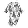 DIY Handbemalt Ausmalbar-Eltern-Kind-Outfit - Weihnachts-Print Rundhals Eltern-Kind Langarm Lange Hose Hauskleidungsanzug Frühling