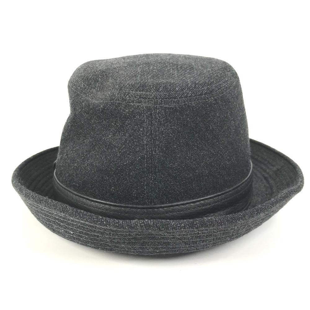 Hermes Hat Hat Bucket Hat Bob Hat Hat Wool Navy Based