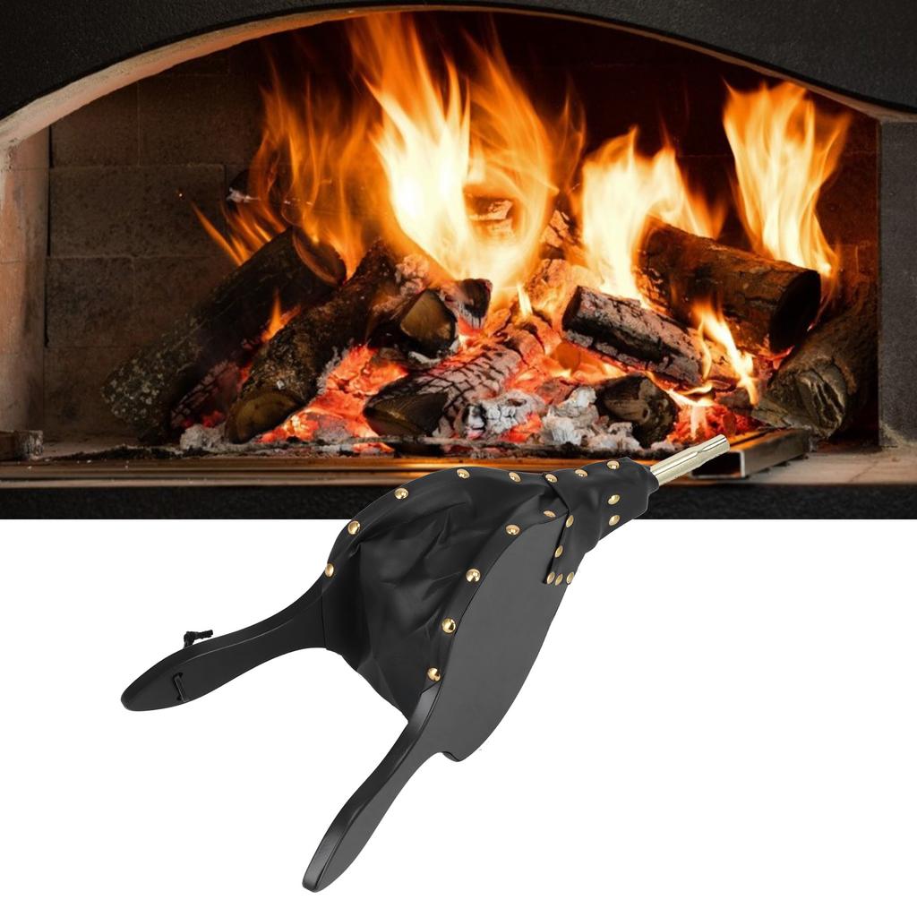 Fireplace Bellows 18.7x7.7in Antique Wood Air Blower with Hanging Strap for Outdoor Camping BBQ Gril