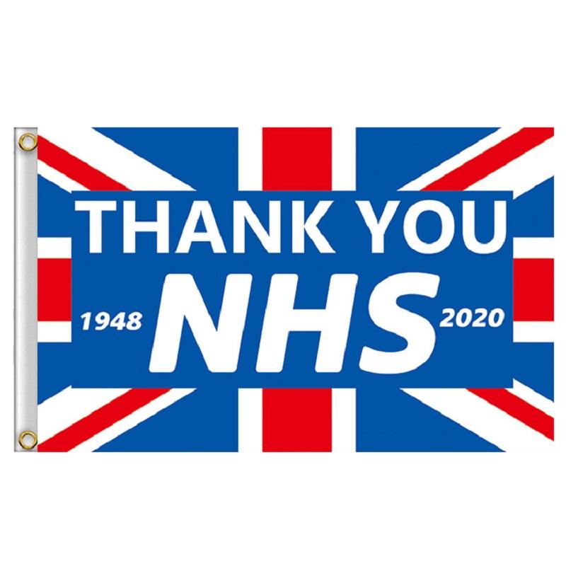 You Thank Nhs Captain Tom 3x5 Feet Banners Supporting Nhs Hospitals Staff And UK Flag NHS