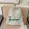 Schoolbag Ultra Light Portable Backpack Commuter Wash Pleated Sense Backpack Leisure Large Capacity Versatile School Bag Women's Travel Bag Tide