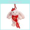 Plüschhasen-Schlüsselanhänger mit gestrickten Schals und Hüten Dekoration für Kinder und als Geschenk