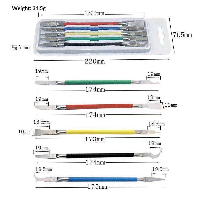 Ultra Narrow IC Chip CPU Blades, 5 or 8 Pieces, Phone Uninstallation and Repair Tools, UV Glue Cleaning for Motherboard Upkeep