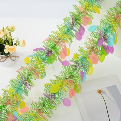 2M Easter Egg Pendants Color Strips Party Event Floral Wedding Ribbon Decoration Home Garden Christmas Tree Festive Ornaments