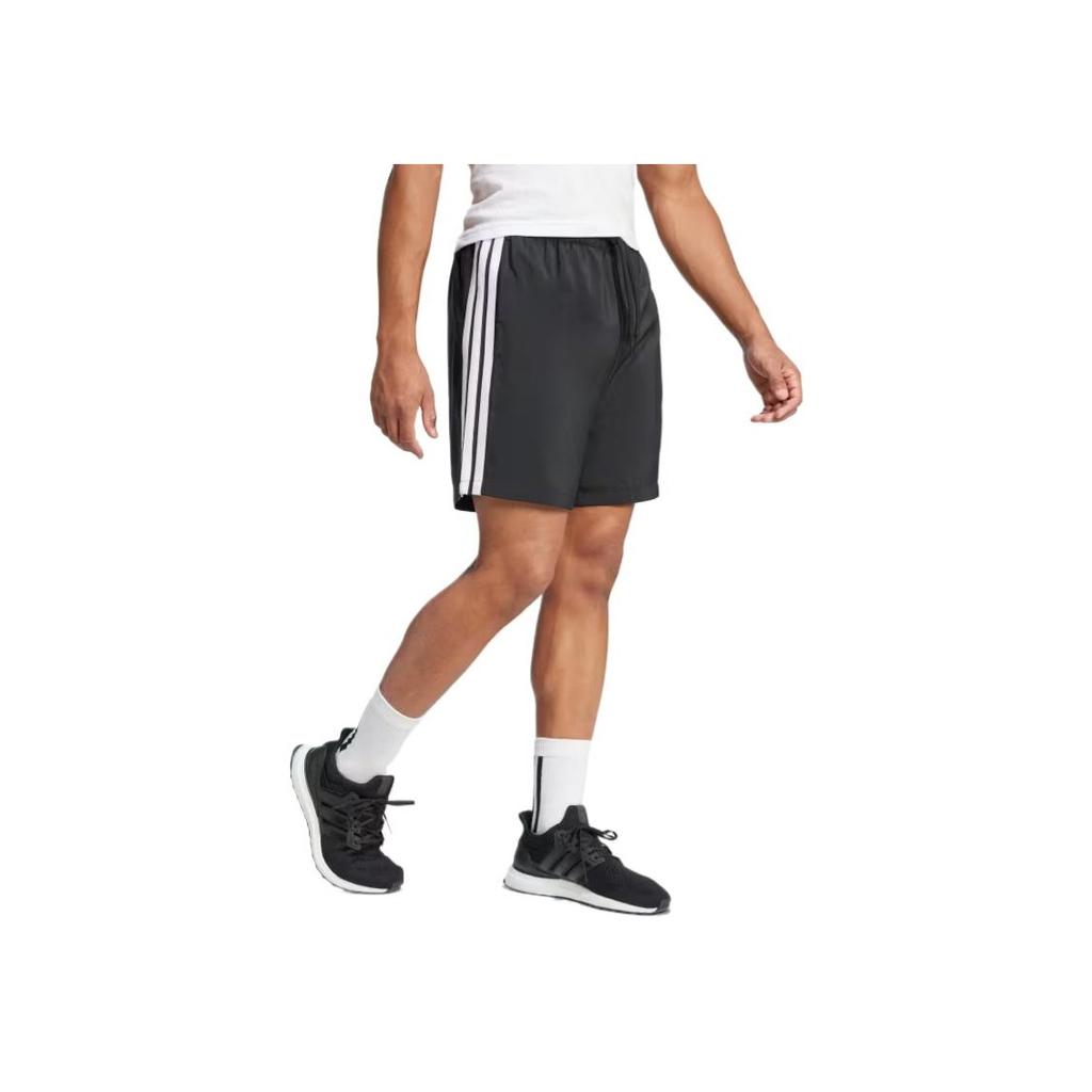 Adidas Essential 3-Stripes Chelsea Shorts Sportswear Comfortable Breathable Mid-Rise Drawstring Casual Shorts Men Shorts Black JE6436