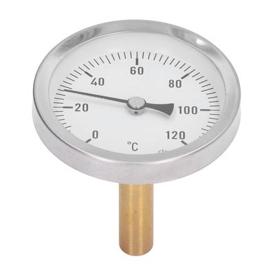 Termometr tarczowy 63 mm Termometr do grilla typu wskaźnik 0‑120 ° C Bimetaliczny wskaźnik temperatury do Coo
