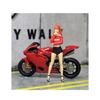 Moreart 164 Miniature Figure & Motorcycle Set MO642051 (Model Girl, Model Diorama, Miniature Car) [Used]