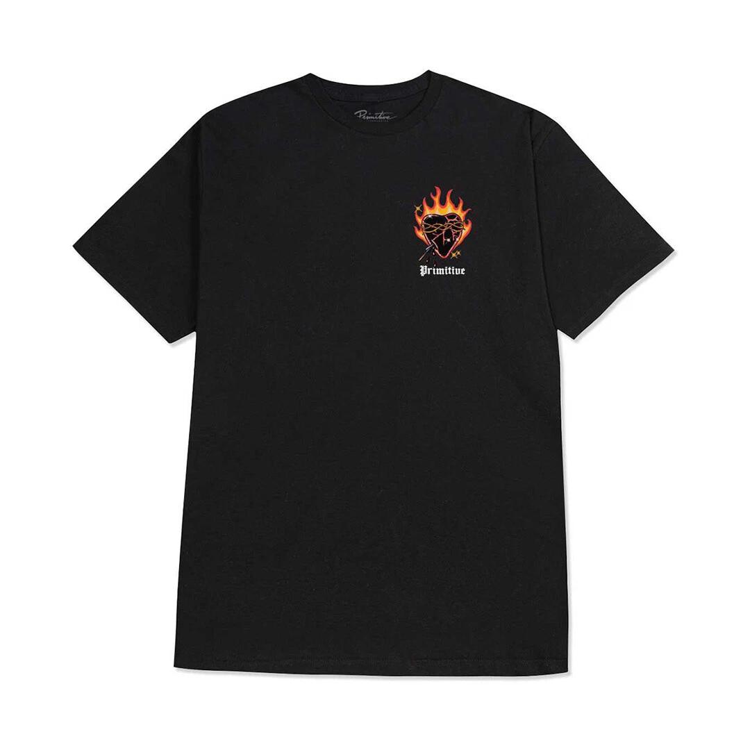 PRIMITIVE T-Shirt FLAMES - Black - Medium - NWT 100