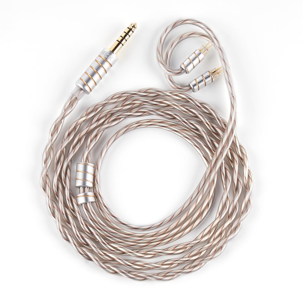 

NICEHCK MixDNA Earphone Upgrade 2Pin to 6N Copper 6N Copper OFC Replacement Cable for Improved Sound Uniquely Designed Internal Detachable Metal DIY