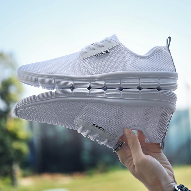 Four Seasons Couples Classic Simple Daily Travel Versatile Solid Color Lightweight Breathable Mesh Shoes Plus Size 35 -48