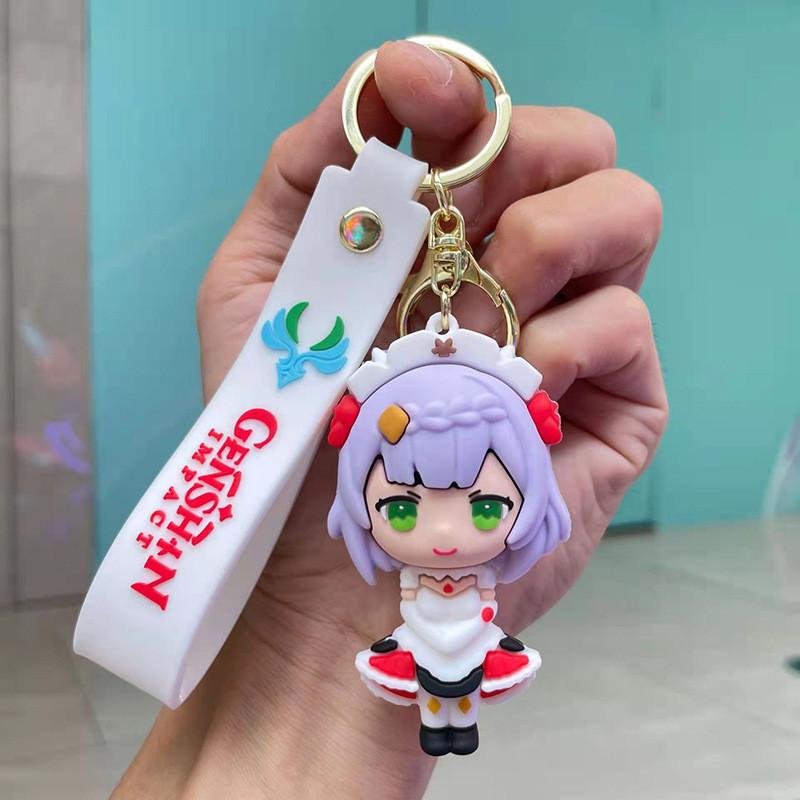 Genshin Impact And Naruto Silicone Keychain Figurine Collectible For Anime Fans