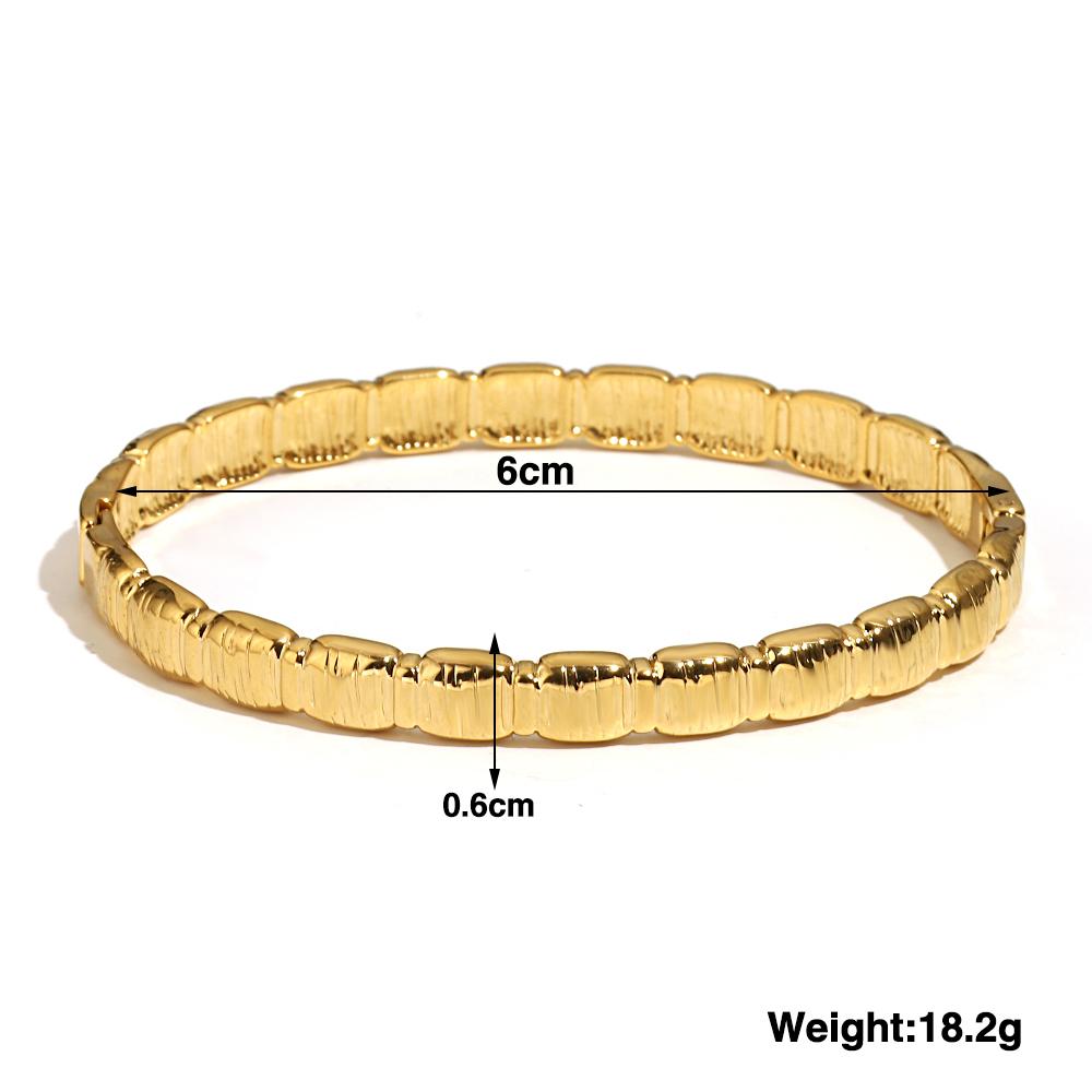 Greatera Trendy Gold Plated 316L Stainless Steel Bangles Bracelets for Women Delicate Cubic Zirconia Bracelet Party Jewelry