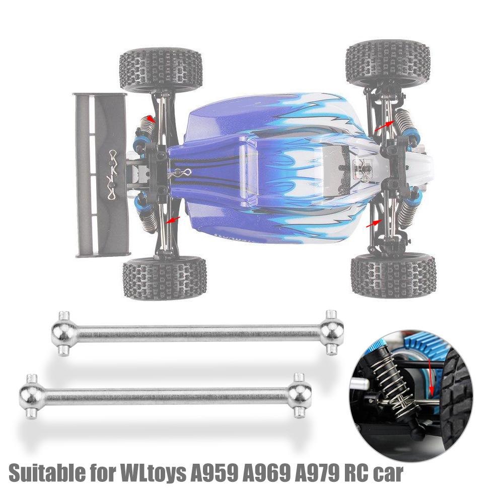2ks Kovový vylepšovací doplněk Hnací hřídel typu psí kost pro RC auto WLtoys A959 A969 A979