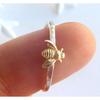 Women Bee Ring 925 Silver Gold Plated Elegant Fashion Jewelry Gift for Her