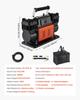 Compressore d'aria ad alte prestazioni a doppio cilindro, Gonfiatore portatile per pneumatici con arresto automatico 300L/min, Pompa d'aria 12V 150PSI per fuoristrada con display digitale LCD e adattatori