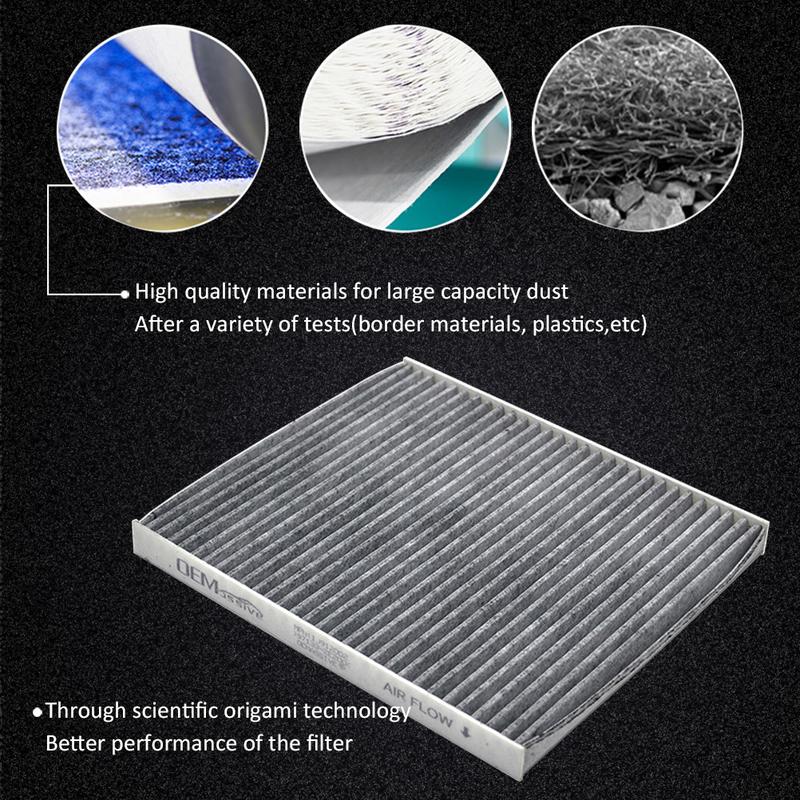 For Hyundai Accent Tucson Veloster Kia Forte Sportage Car Cabin Air Filter Activated Carbon 97133-2E200 97133-2E210 08790-2E200