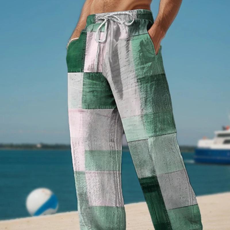 Men'S Athletic Leisure Pants Featuring Equipped with an Elastic Waistband And Pockets - These Straight-Cut Casual Pants Are Perfect for All Seasons
