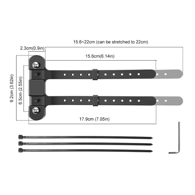 Bicycle Water Bottle Mount Adaptor Silicone Gel Bandage Kettle Cage Strap Seatpost Fork Frame Install Holder Adapter