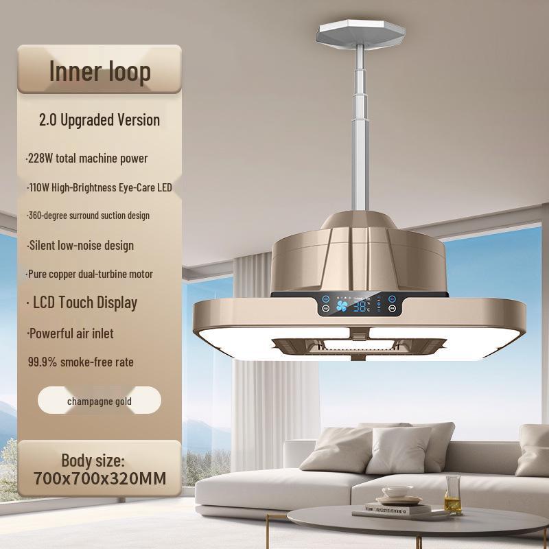 Remote Control Lifting Chandelier & Air Purifier for Chess, Card, and Mahjong Rooms