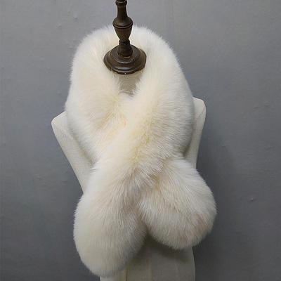 Trendy Thick Plush Scarf: Faux Fox & Rex Rabbit Fur, Versatile Shawl & Neckband for Autumn/Winter