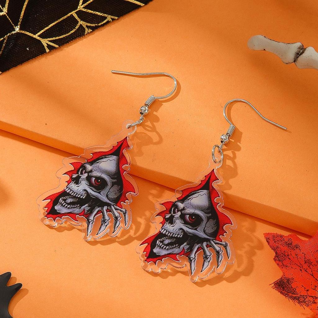 Halloween Witch Potion Bottle Acrylic Earrings - Unique and Fashionable Design