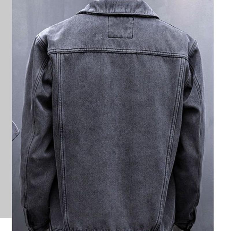 Plus Velvet Thick Denim Jacket Men's Autumn and Winter Warm Jacket Large Size 6XL Cotton Clothes Trend Cold-proof Padded Jacket