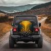Mystical Golden Mushroom Spare Tire Cover Waterproof Polyester For RV SUV Truck