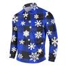 Men's Casual Long Sleeve T-Shirt with Neck and Christmas Print Holiday Tee