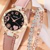 Ladies Belt Quartz Watch Love Dial Casual Fashion Women'S Watch Simple Watch + Bracelet