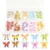 Sempiterno 100 Pieces Tiny, Realistic Resin Butterflies for Decorative Use, Miniature Animal Models - Store In a Plastic Storage Box. Perfect for DIY