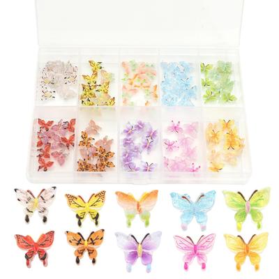 Sempiterno 100 Stück Kleine, Realistische Harzschmetterlinge zur Dekoration, Miniatur-Tiertiere - Aufbewahrung in einer Kunststoff-Aufbewahrungsbox. Perfekt für Heimwerker