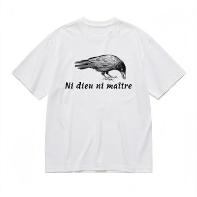 Herren Ganzjahresmode Weiches Klassisches T-Shirt Abstraktes Federkunst Grafik-Tee