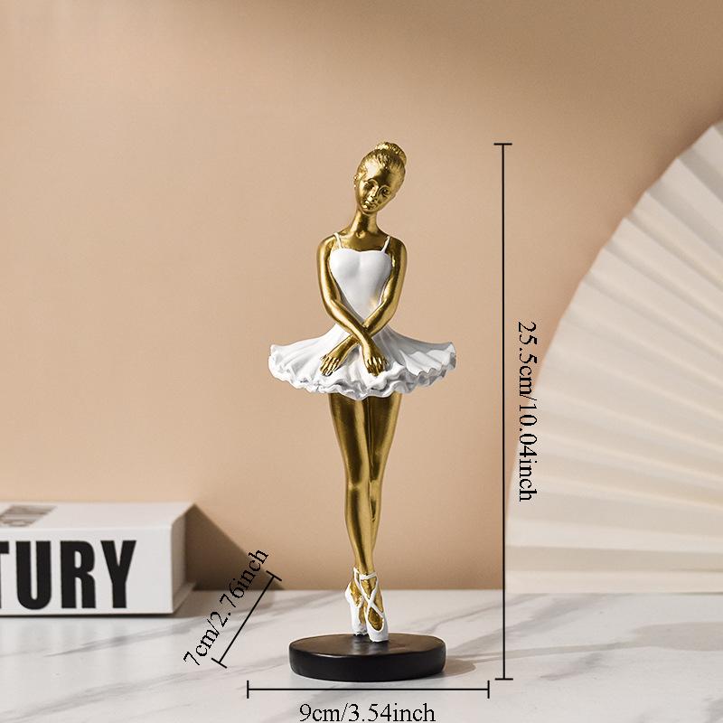

Nordic Ballet Girl Sculpture Resin Crafts Ballet Dancer Figurines Home Desktop Bookcase Kids Room Dancing Room Decoration Gifts