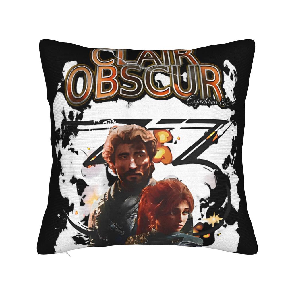 Clair Obscur Expedition 33 Pillow Case Print Pillow Cover For Sofa Couch Bed Living Room Cute Funny Pillowcases