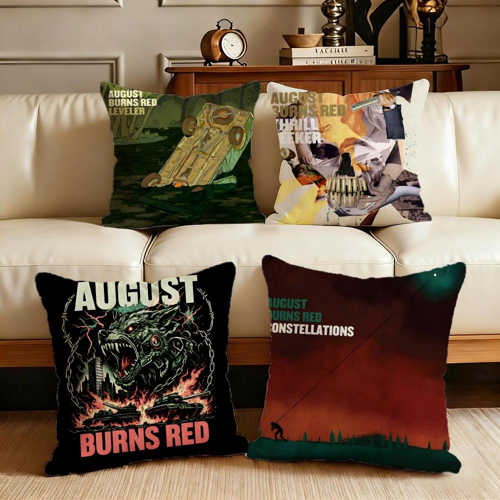 August Burns Red Cushion Cover Cushion Cover Set 4Pcs 50X50 45X45 40X40 Pillowcase Decorative Sofa Home Decor