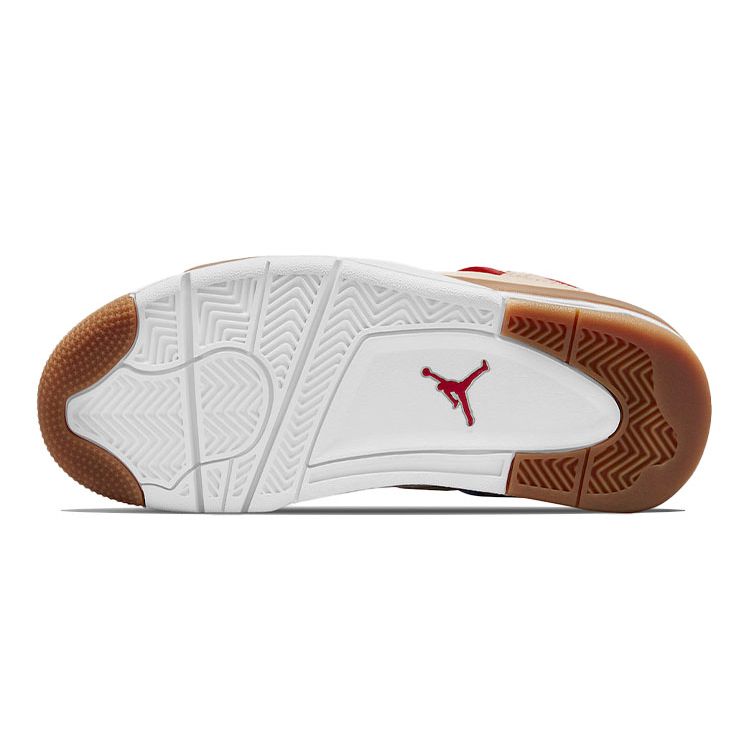Air Jordan 4 Retro GS Wild Things Kids Sneakers Cream Sail University-Red DH0572-264