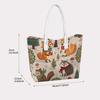 Cute Forest Animal Printed Shoulder Tote Bag Casual Lightweight Portable Daily Use Shopping Handbag