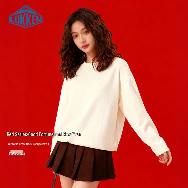 LUKKEN Women s Long Sleeve Round Neck T-Shirt 2XL