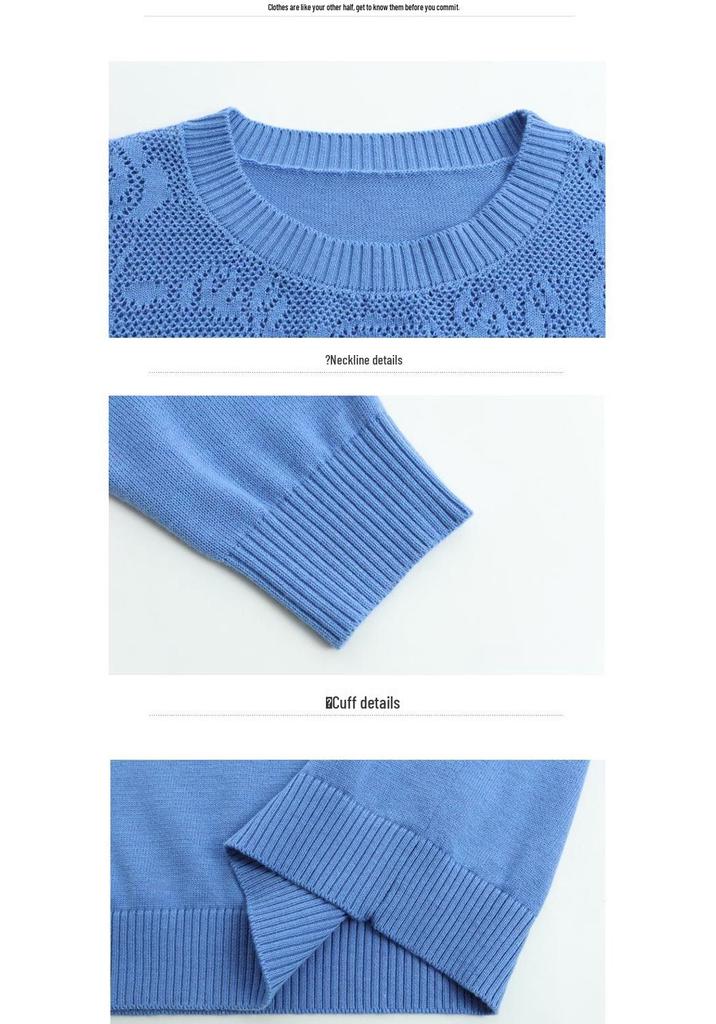 EST+II Women's Casual Jacquard Knit Pullover Sweater