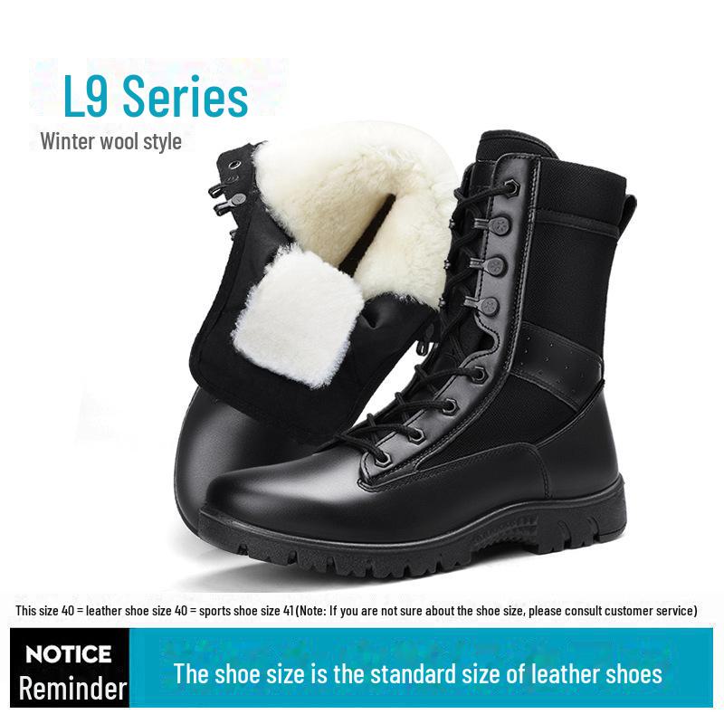 Jihua 3515 Men's Ultra-Light Tactical Combat Boots - High-Top Outdoor Security and Training Footwear